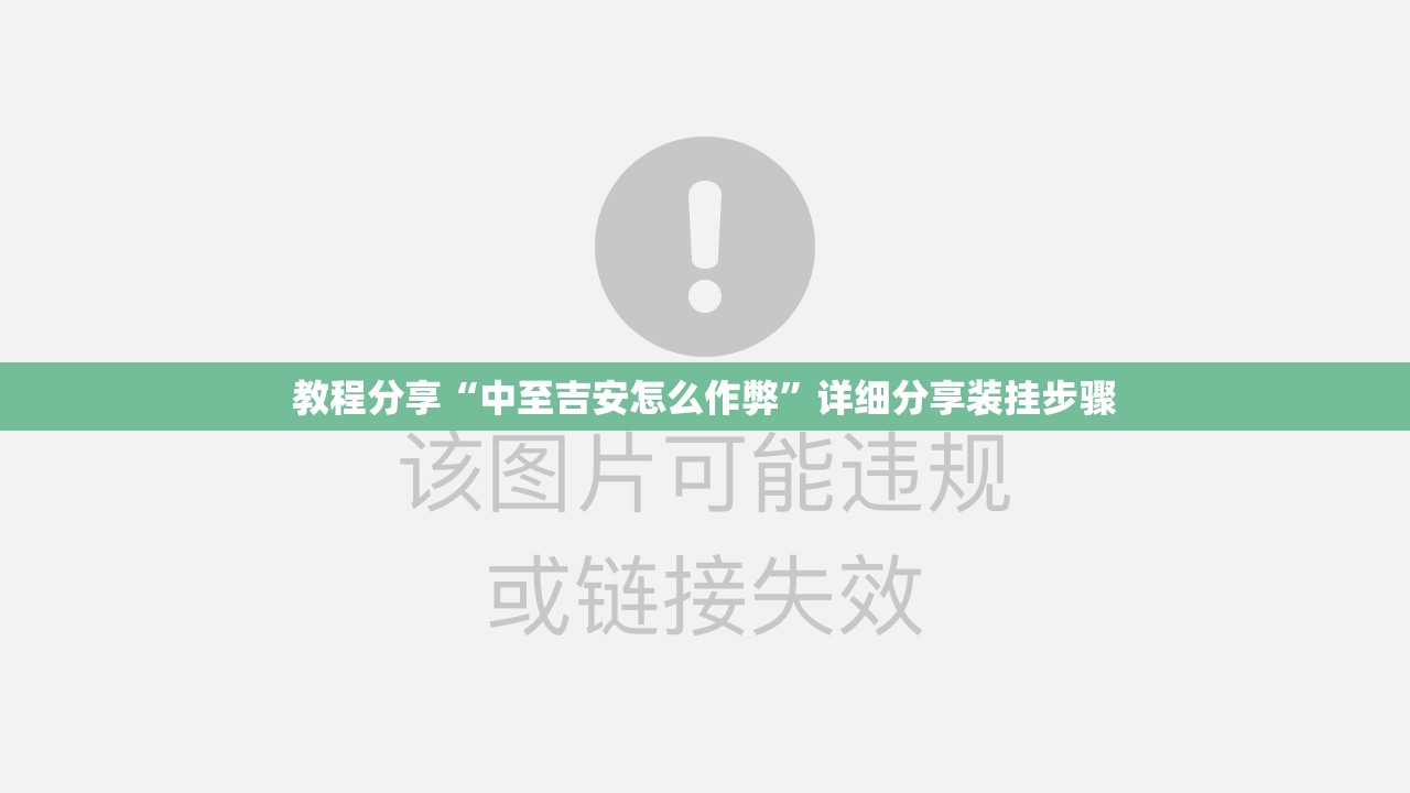 教程分享“中至吉安怎么作弊	”详细分享装挂步骤