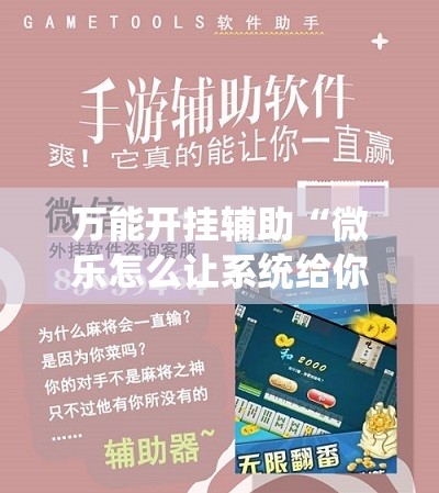 万能开挂辅助“微乐怎么让系统给你发好牌”详细分享装挂步骤