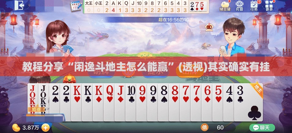 教程分享“闲逸斗地主怎么能赢”(透视)其实确实有挂