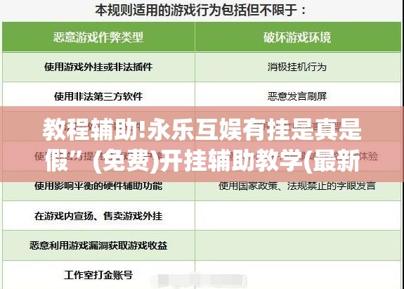 教程辅助!永乐互娱有挂是真是假”(免费)开挂辅助教学(最新辅助开挂教程)