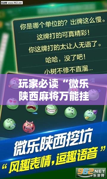 玩家必读“微乐陕西麻将万能挂”详细分享装挂步骤