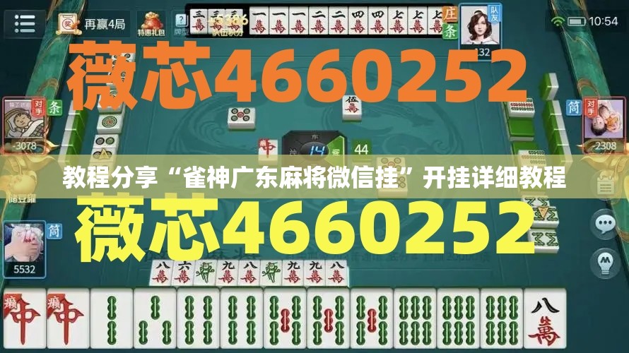 教程分享“雀神广东麻将微信挂”开挂详细教程