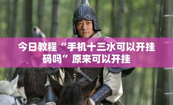 今日教程“手机十三水可以开挂码吗”原来可以开挂
