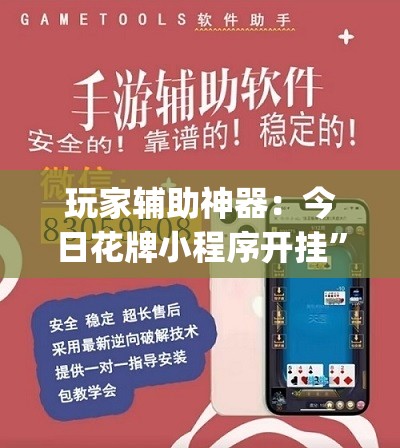 玩家辅助神器：今日花牌小程序开挂”开挂(透视)最新辅助详细
