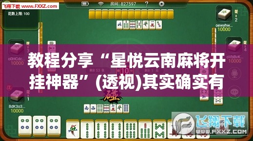 教程分享“星悦云南麻将开挂神器”(透视)其实确实有挂