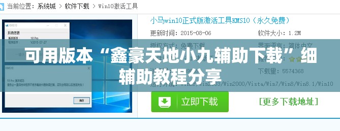 可用版本“鑫豪天地小九辅助下载”细辅助教程分享
