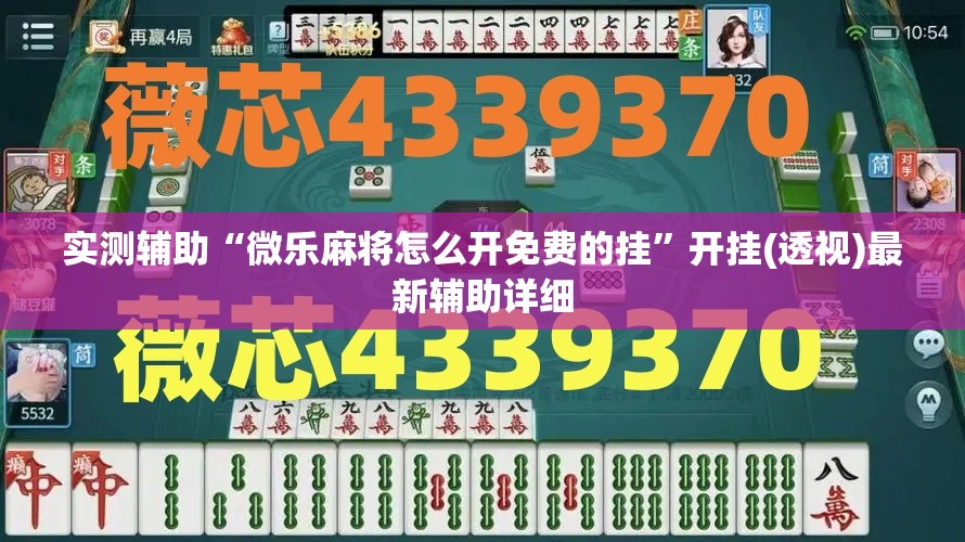 实测辅助“微乐麻将怎么开免费的挂”开挂(透视)最新辅助详细