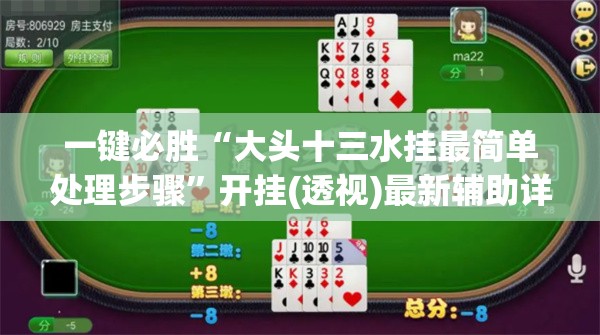 一键必胜“大头十三水挂最简单处理步骤	”开挂(透视)最新辅助详细