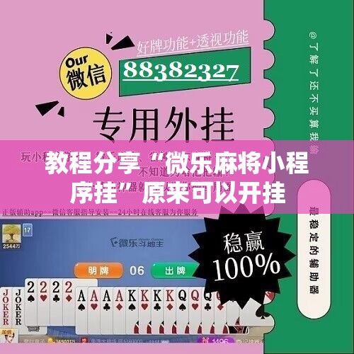教程分享“微乐麻将小程序挂”原来可以开挂
