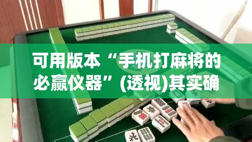 可用版本“手机打麻将的必赢仪器	”(透视)其实确实有挂