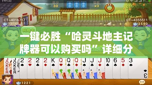 一键必胜“哈灵斗地主记牌器可以购买吗”详细分享装挂步骤