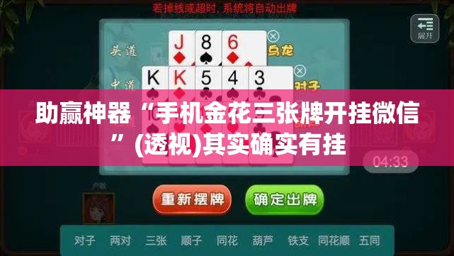 助赢神器“手机金花三张牌开挂微信	”(透视)其实确实有挂