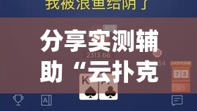 分享实测辅助“云扑克德州有挂吗”(透视挂)辅助下载教程