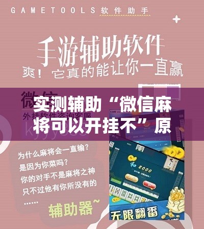 实测辅助“微信麻将可以开挂不”原来可以开挂