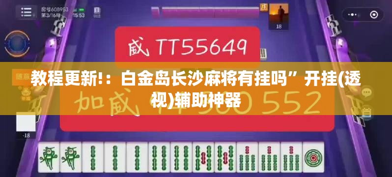 教程更新!：白金岛长沙麻将有挂吗”开挂(透视)辅助神器
