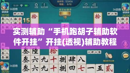 实测辅助“手机跑胡子辅助软件开挂”开挂(透视)辅助教程
