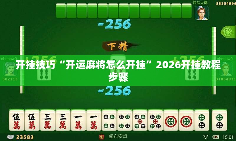 开挂技巧“开运麻将怎么开挂”2026开挂教程步骤