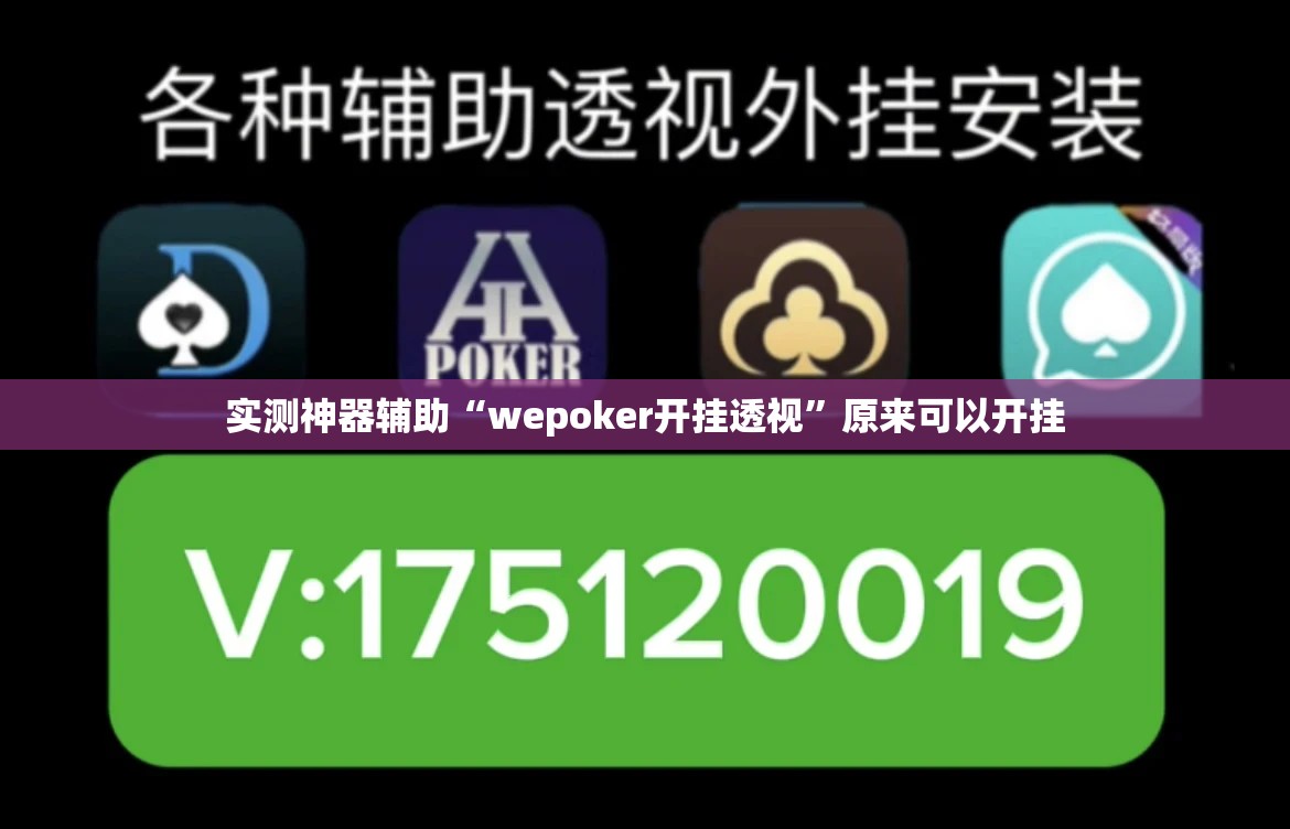 实测神器辅助“wepoker开挂透视”原来可以开挂