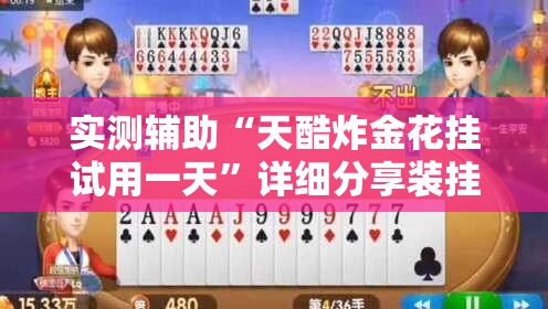 实测辅助“天酷炸金花挂试用一天”详细分享装挂步骤