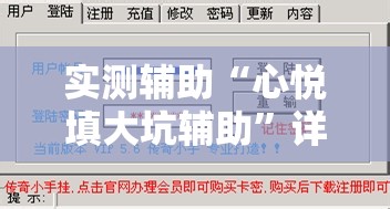实测辅助“心悦填大坑辅助”详细外挂透视辅助软件教程
