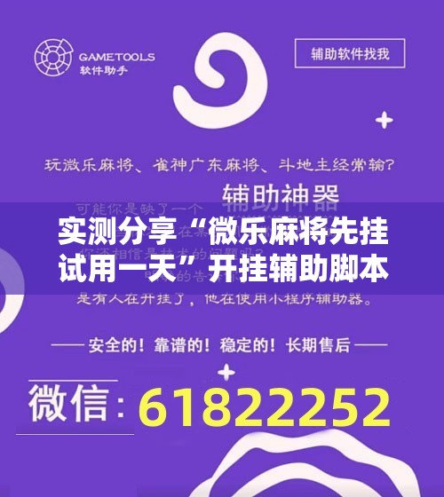 实测分享“微乐麻将先挂试用一天”开挂辅助脚本+详细开挂安装教程