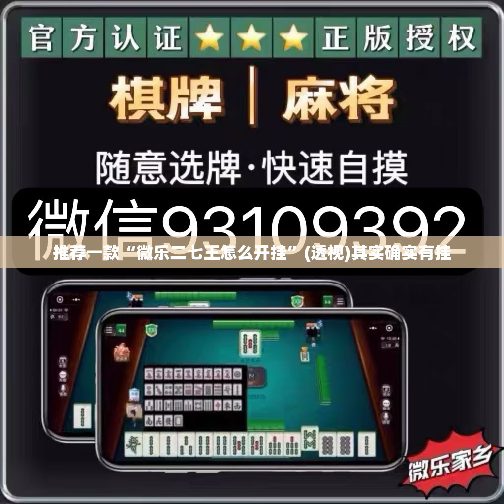 推荐一款“微乐二七王怎么开挂”(透视)其实确实有挂