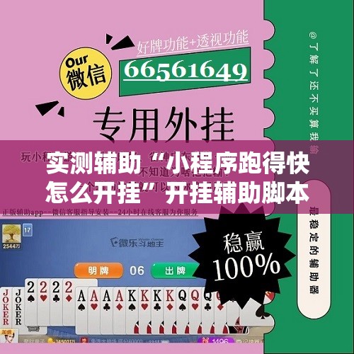 实测辅助“小程序跑得快怎么开挂	”开挂辅助脚本+详细开挂安装教程