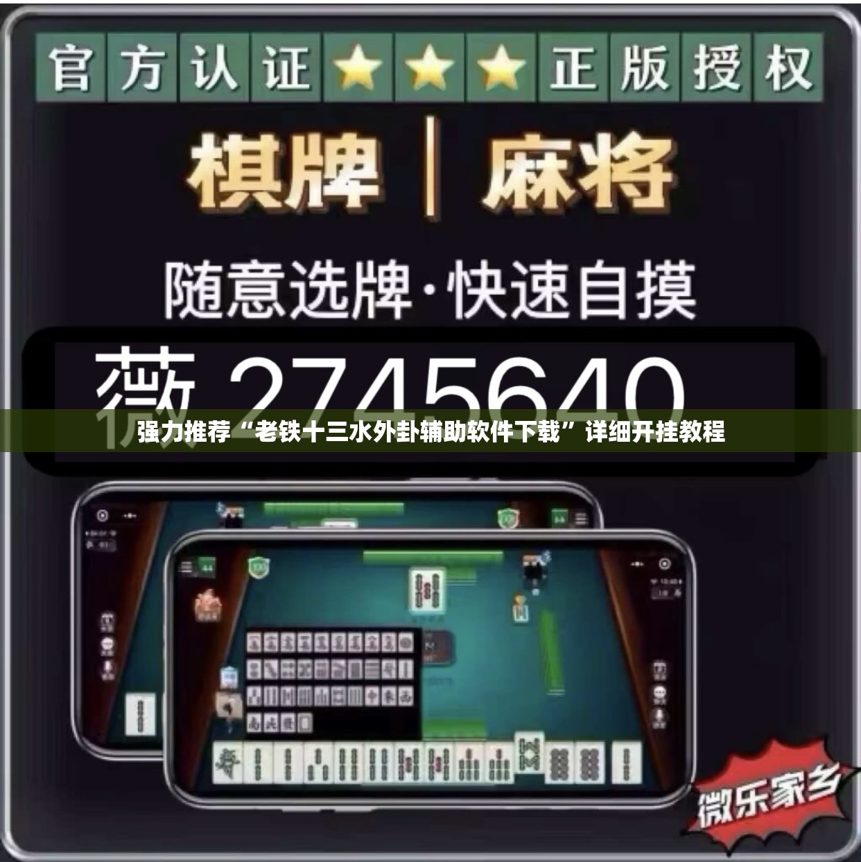 强力推荐“老铁十三水外卦辅助软件下载”详细开挂教程