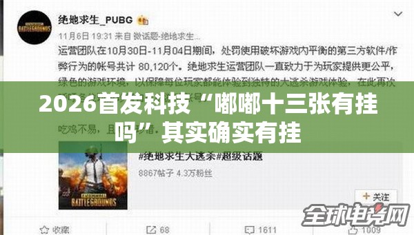 2026首发科技“嘟嘟十三张有挂吗”其实确实有挂