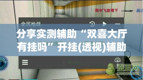 分享实测辅助“双喜大厅有挂吗”开挂(透视)辅助教程