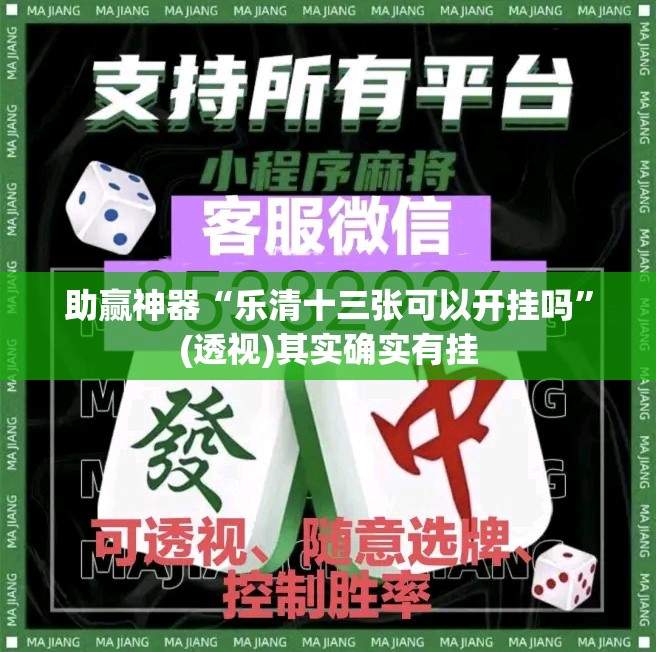 助赢神器“乐清十三张可以开挂吗”(透视)其实确实有挂