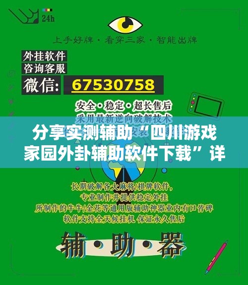 分享实测辅助“四川游戏家园外卦辅助软件下载	”详细外挂透视辅助软件教程