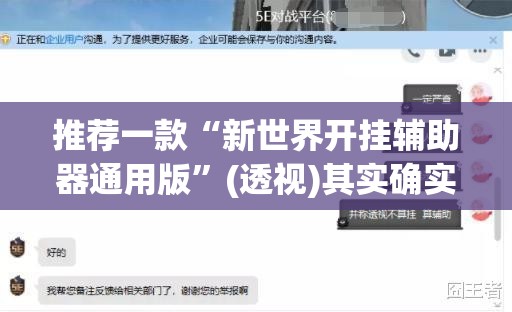 推荐一款“新世界开挂辅助器通用版”(透视)其实确实有挂