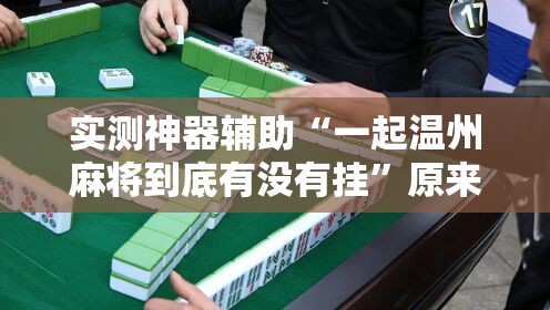实测神器辅助“一起温州麻将到底有没有挂”原来可以开挂