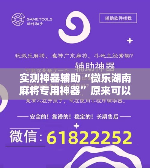 实测神器辅助“微乐湖南麻将专用神器	”原来可以开挂