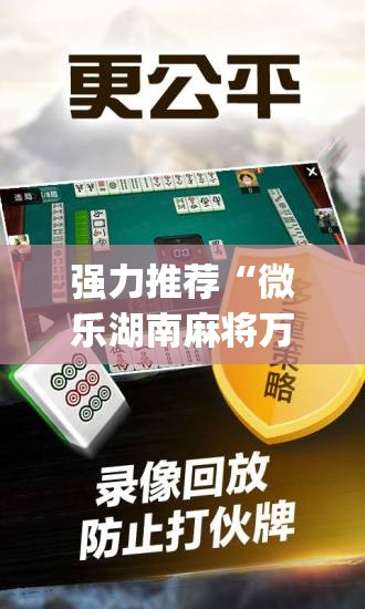 强力推荐“微乐湖南麻将万能开挂神器	”(免费)开挂辅助教学(最新辅助开挂教程)