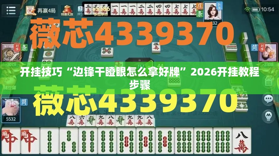 开挂技巧“边锋干瞪眼怎么拿好牌”2026开挂教程步骤