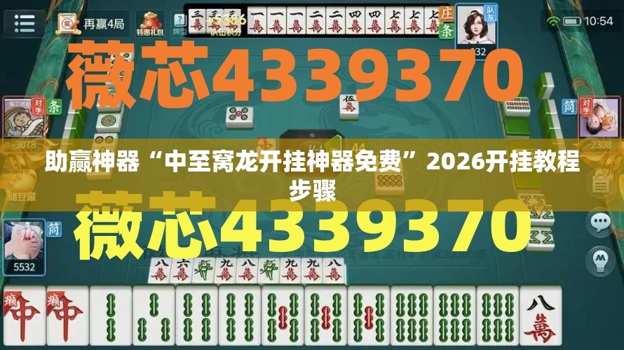 助赢神器“中至窝龙开挂神器免费”2026开挂教程步骤