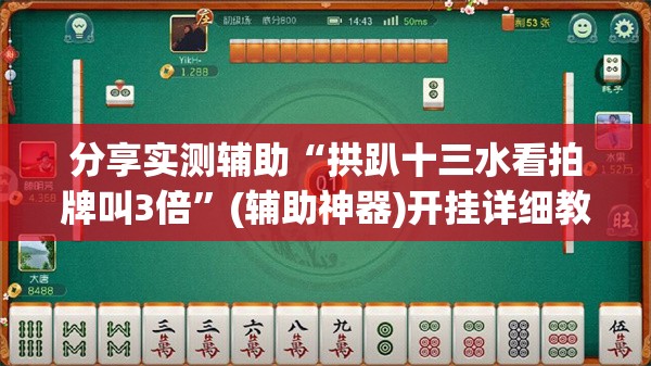 分享实测辅助“拱趴十三水看拍牌叫3倍	”(辅助神器)开挂详细教程