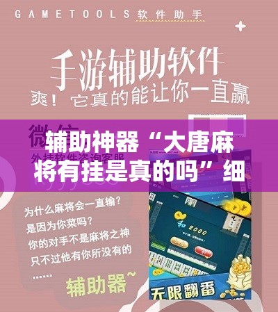 辅助神器“大唐麻将有挂是真的吗”细辅助教程分享