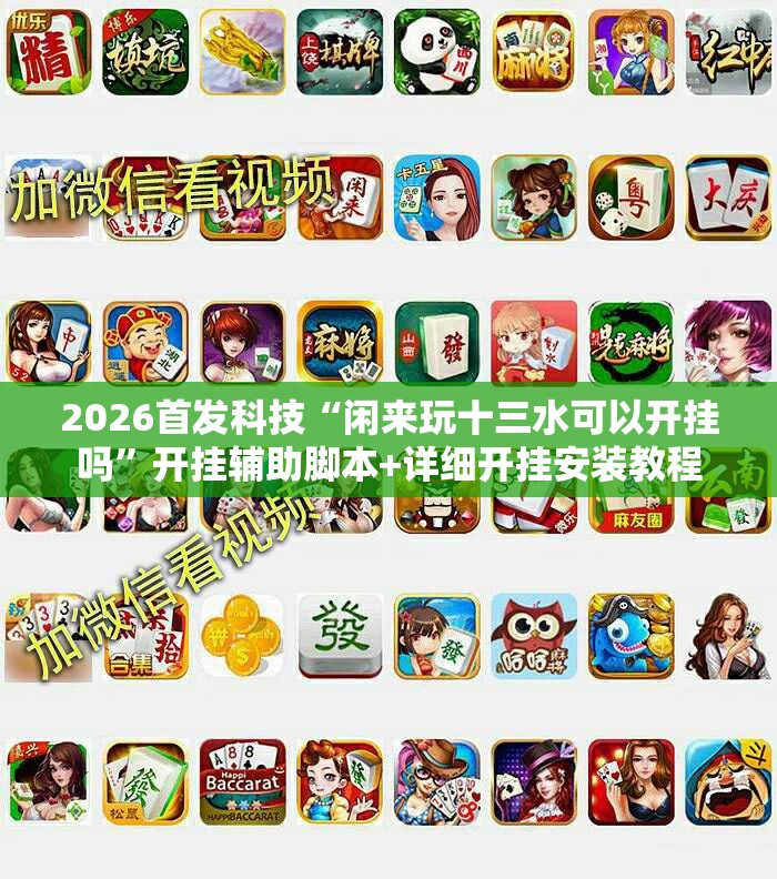 2026首发科技“闲来玩十三水可以开挂吗”开挂辅助脚本+详细开挂安装教程