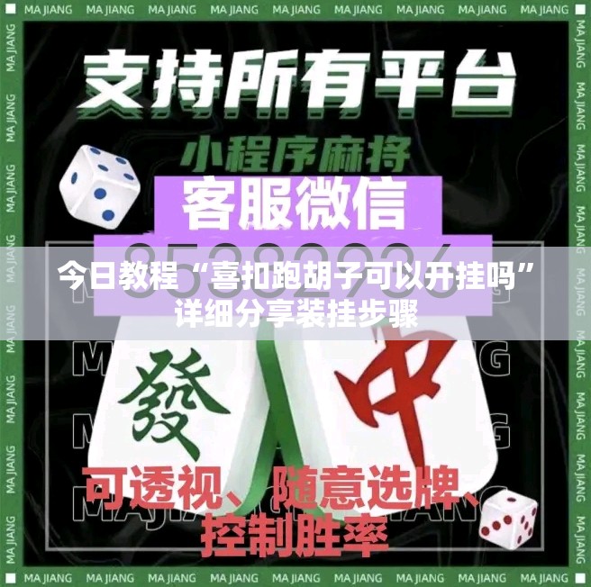 今日教程“喜扣跑胡子可以开挂吗”详细分享装挂步骤