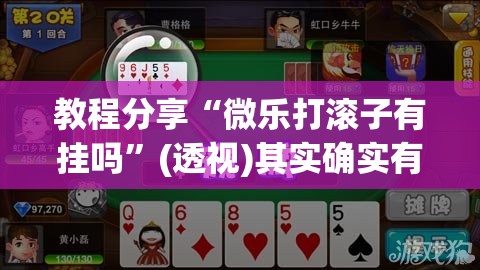 教程分享“微乐打滚子有挂吗”(透视)其实确实有挂