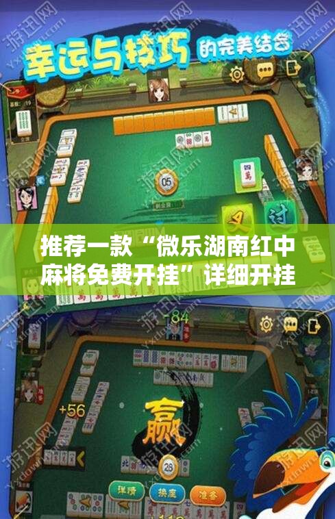 推荐一款“微乐湖南红中麻将免费开挂”详细开挂教程