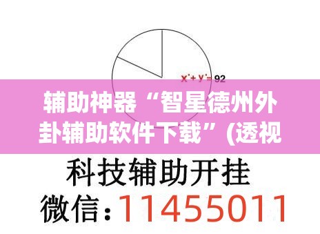 辅助神器“智星德州外卦辅助软件下载”(透视挂)辅助下载教程