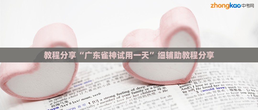 教程分享“广东雀神试用一天	”细辅助教程分享