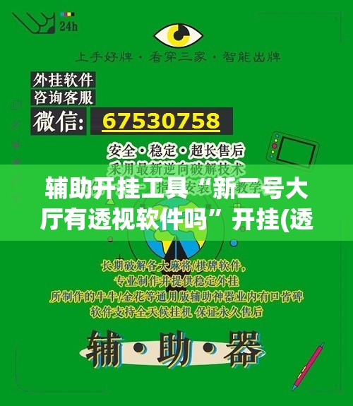辅助开挂工具“新二号大厅有透视软件吗	”开挂(透视)辅助神器