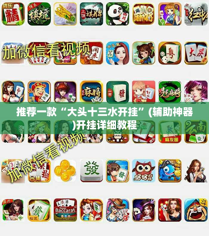 推荐一款“大头十三水开挂”(辅助神器)开挂详细教程