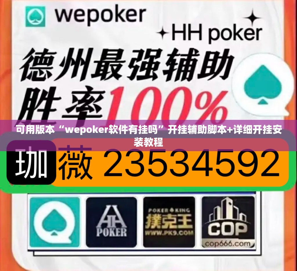 可用版本“wepoker软件有挂吗”开挂辅助脚本+详细开挂安装教程