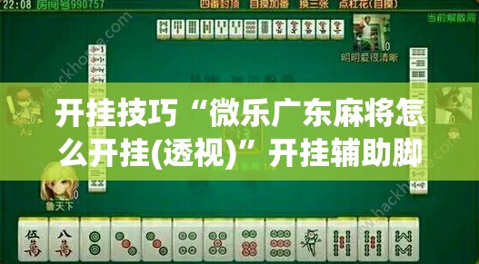 开挂技巧“微乐广东麻将怎么开挂(透视)”开挂辅助脚本+详细开挂安装教程